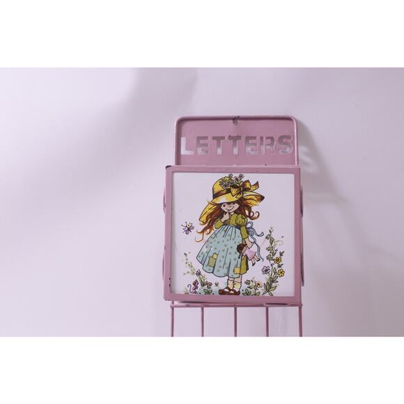 Letters, 1970s, Pink, Male Holder, Country Kids, Metal Wall Hanging, Wall Decor, - Picture 2 of 4